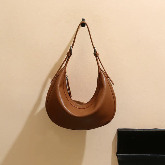 Elegant Vintage Crescent Shoulder Bag