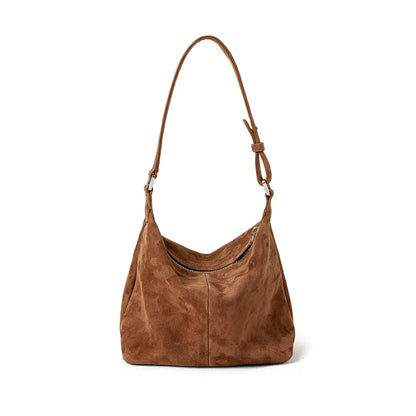 Vintage Minimalist Brown Hobo Purse
