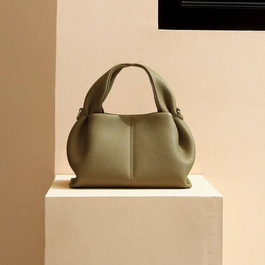Soft Pebbled Leather Shoulder Bag