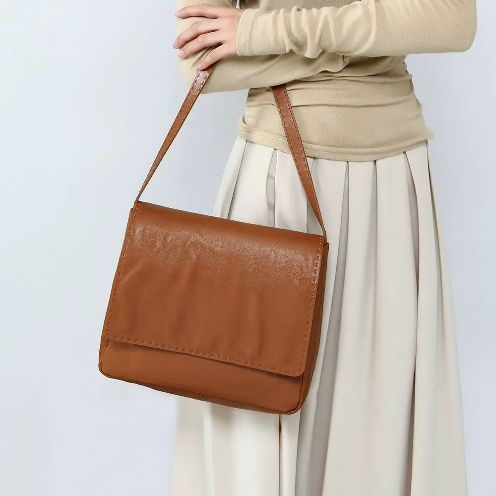 Timeless Minimalist Elegance Vintage Square Shoulder Bag