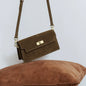 Suede Flap Crossbody Bag