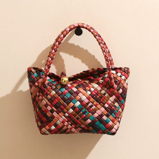 Multicolor Woven Handbag