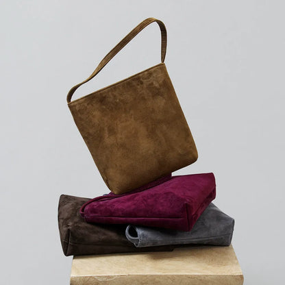 Square Suede Tote Bag