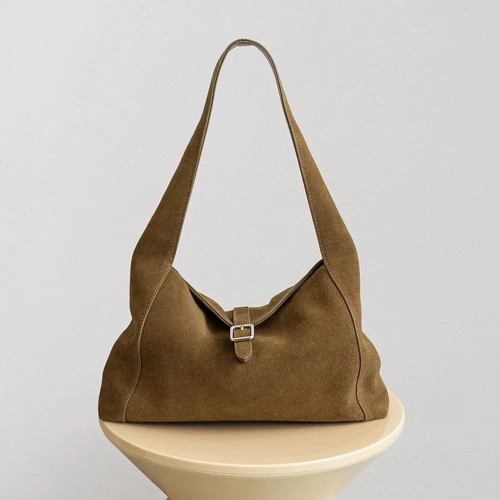 Minimalist Suede Shoulder Bag