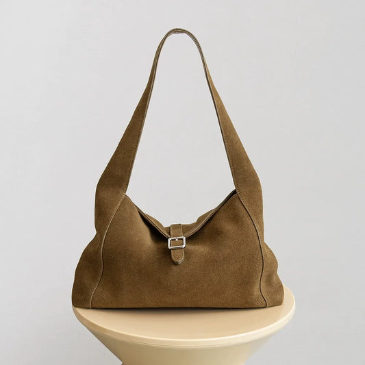 Minimalist Suede Shoulder Bag