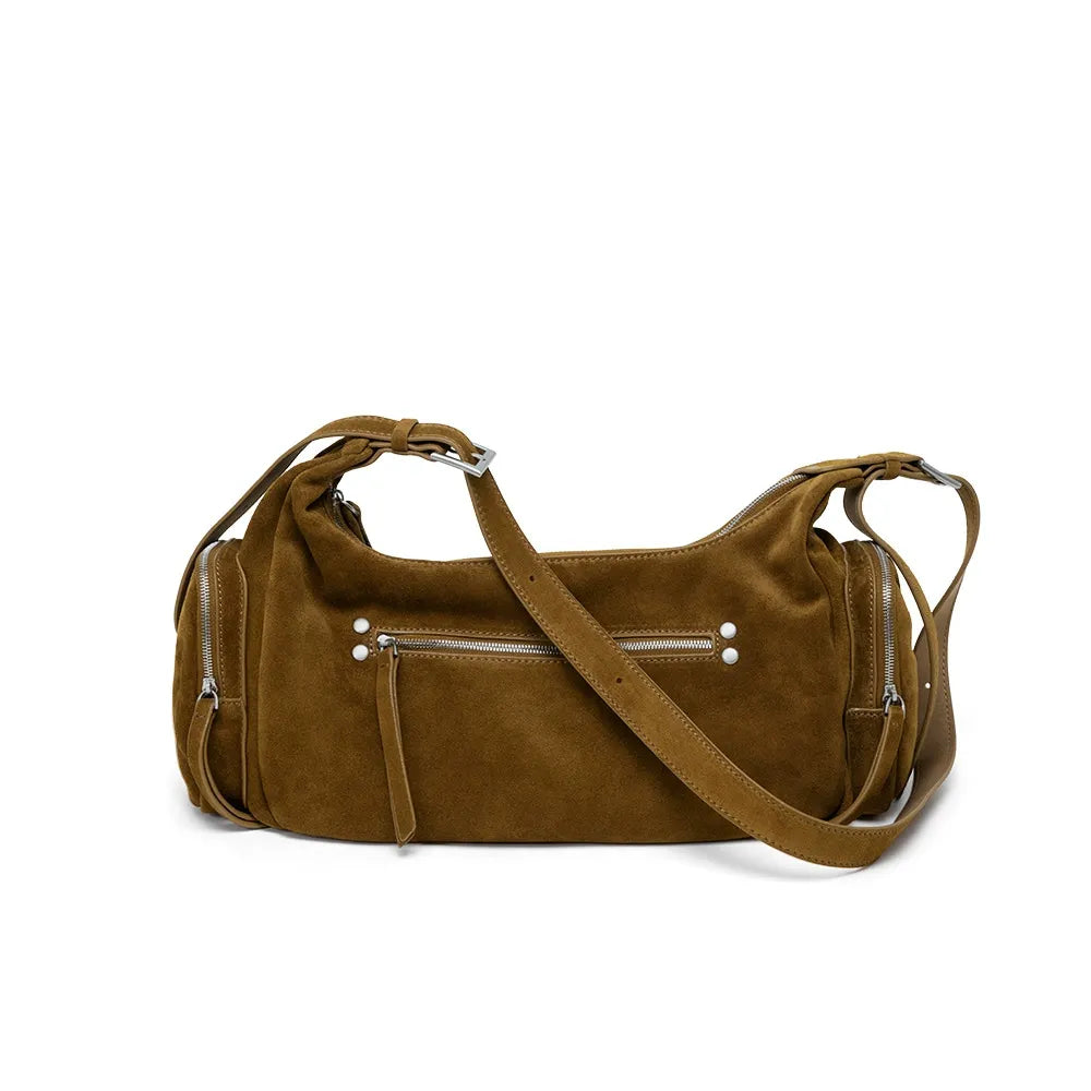 Vintage Suede Baguette Bag